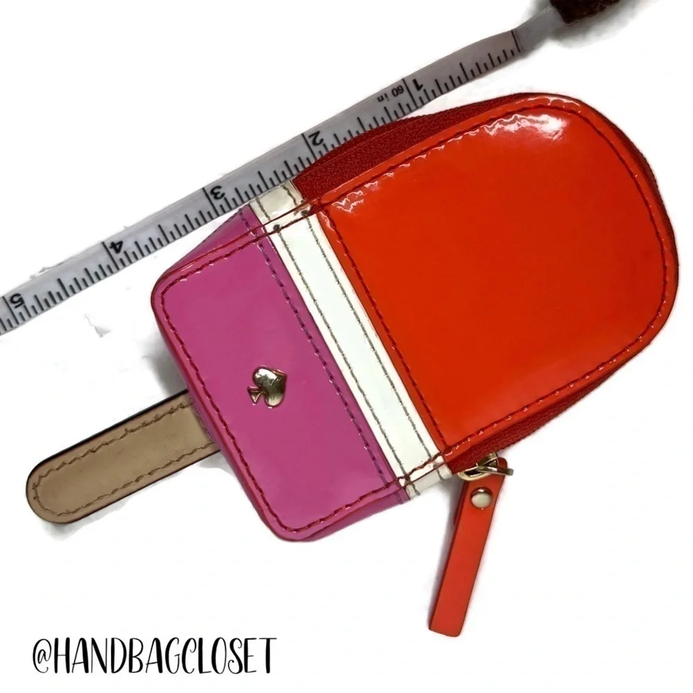 Kate Spade Popsicle Orange Pink White Coin Bag Purse Novelty